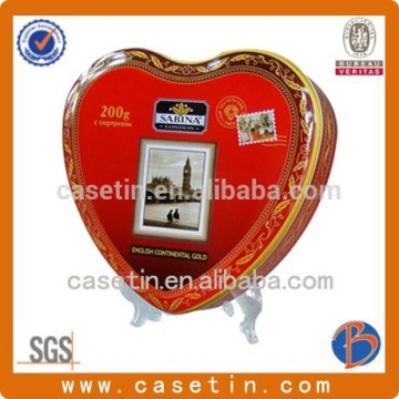 heart shape cookie tin