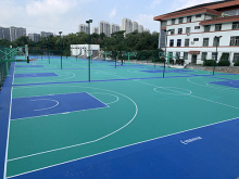 synthetic playing surfaces for outdoor basketball court