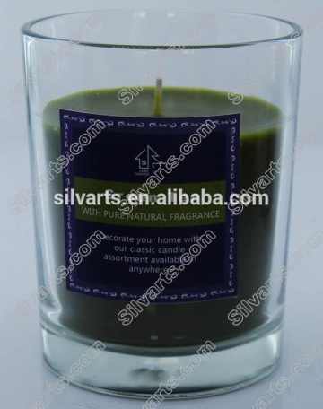 scented glass cup candle