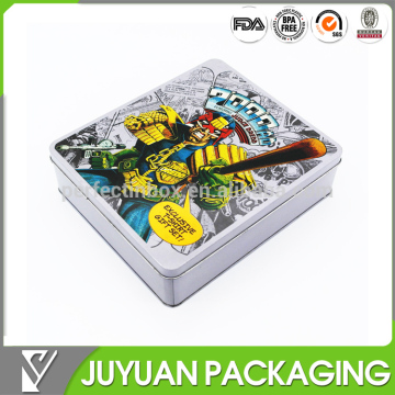 rectangular vintage antique tin containers, vintage tin box with printing