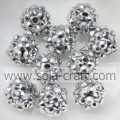 10*12MM Wholesale Resin Rhinestone Beads With Silver Rhinestone For Bracelets