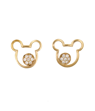Teddy Bear Charm Stud Earring