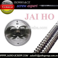 parallel twin barrel/Parallel Twin Screw Barrel Set/Bimetallic parallel twin screw and barrel for PVC pipe