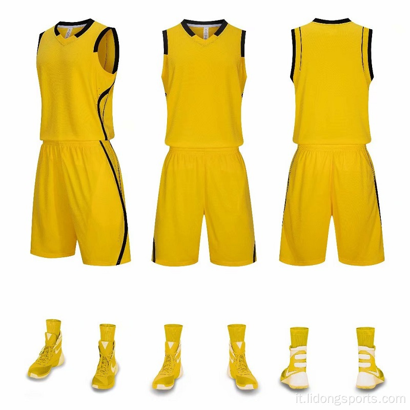 Basketball Jersey indossa un set di uniforme da basket a secco veloce