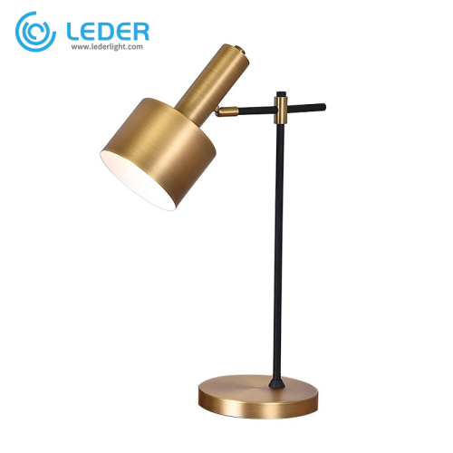 LEDER Dressing metalen tafellamp