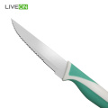 Colored Plastic PP Handle Serrated Steak Knife