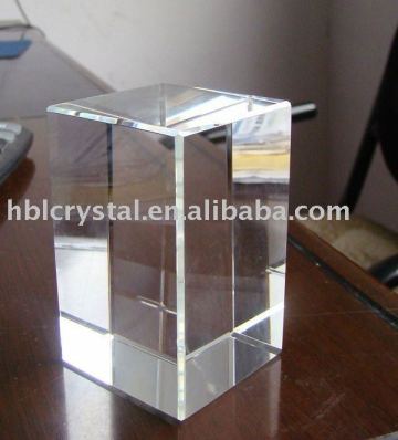 blank crystal cube