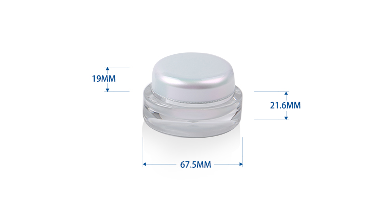 15 g Ellipse Shape Cosmetic Acrylic Jar