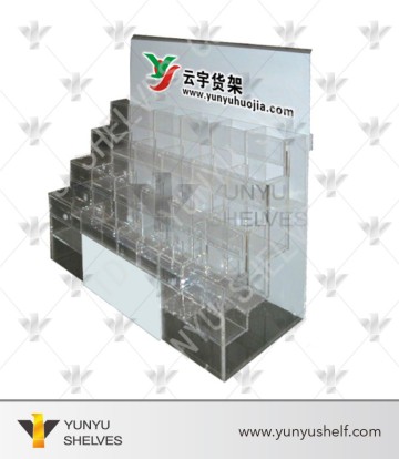 2014 Best selling clean acrylic display shelf for stationery stands