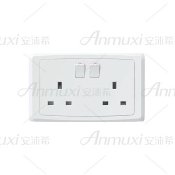 Double 13A Socket with Switch