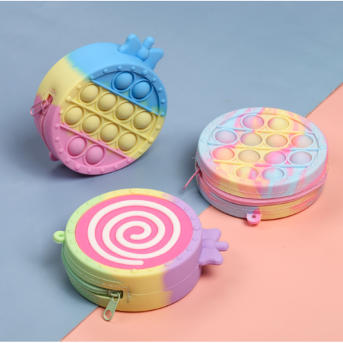 Bán buôn Lolly Mini Silicone Pop Fidget Purse