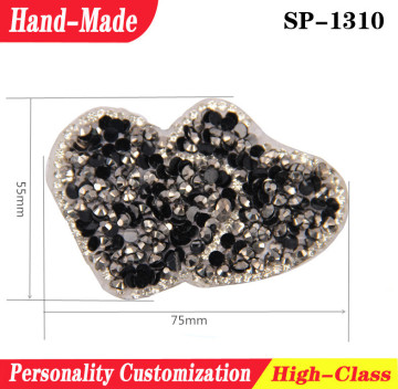 Shining style chenille fabric patches lady sandal decorative