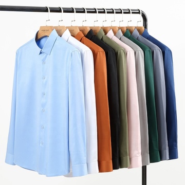 AOSHI Excellent Material 2021New Design long sleeve shirt men's stripe shirt men shirts 100% cotton formal long sleeve