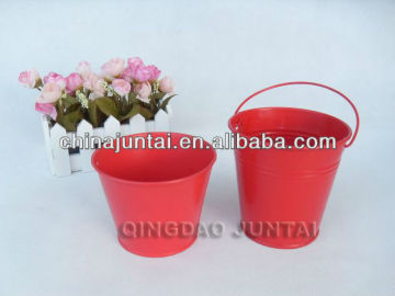 metal bucket candle holde