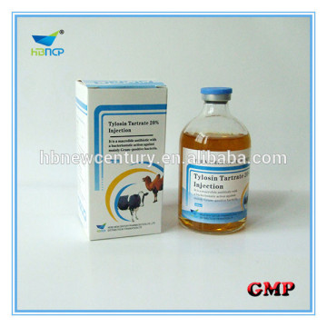 Tylosin Tartrate 20% Injection for animal