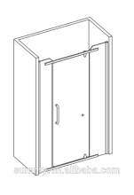 With Frame Frame Style and Aluminium Alloy Frame Material Shower Room