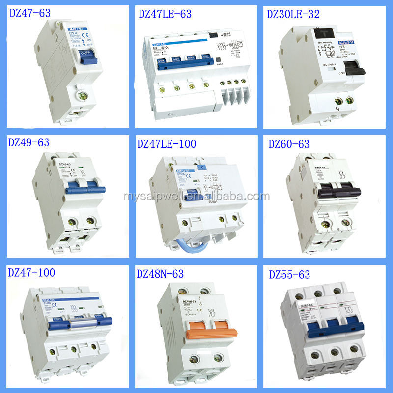 SAIPWELL Electrical Switches 3 Poles Miniature Circuit Breaker for Wholesale