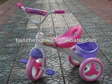 Lovely Tricycle Pink Color Trike for Children Plastic Wheels Tricycle