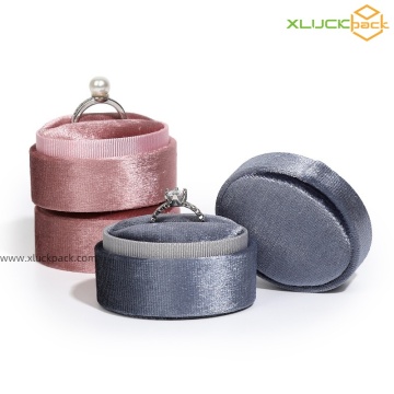 OEM LOGO Jewellery Oval Ring Cases Velvet Boxes