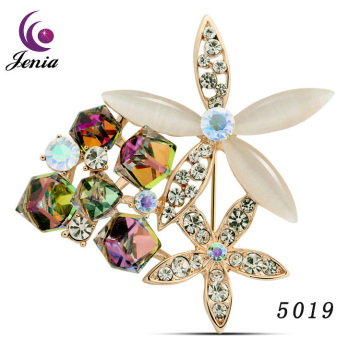 Jenia Fashion Jewelry Women Gift Beautiful Brooch Colour Rhinestone Brooch Pins