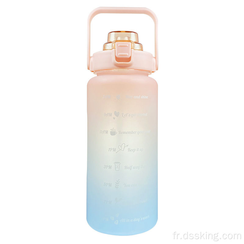 Fitness graduel grand été portable d&#39;été, bouteille d&#39;eau de 2 litres