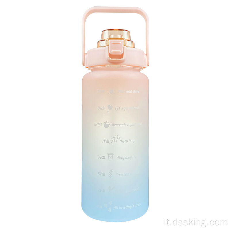Fitness graduale grande estate portatile da 2 litri bottiglia d&#39;acqua