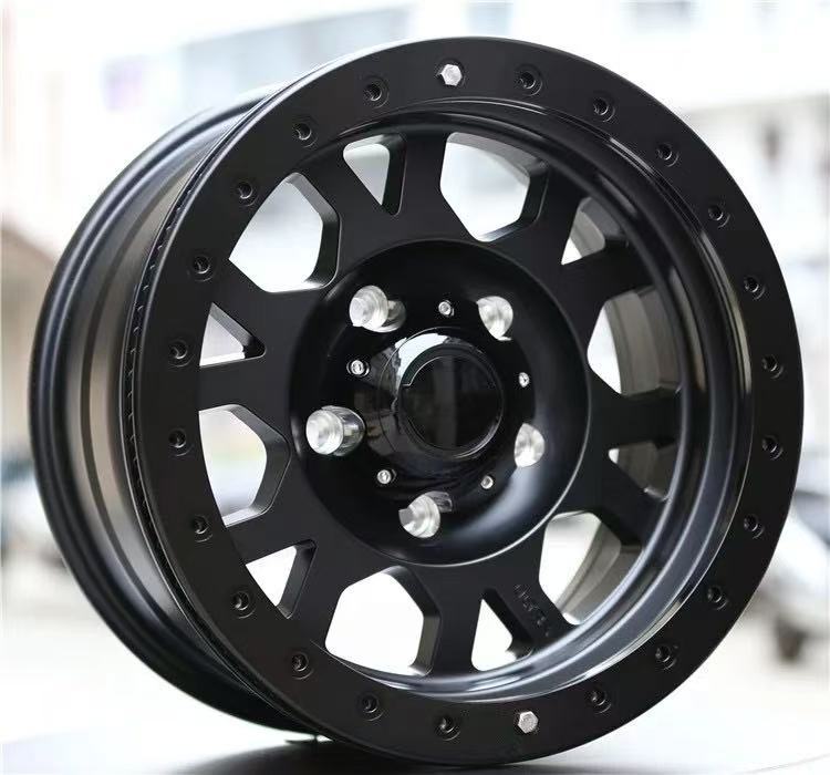 Gloss Black Beadlock Wheel with Machined Edge Ring&Black Beadlock Ring