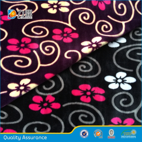 spandex velvet printed fabric