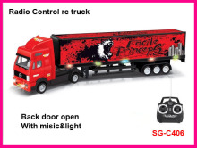 Alloy Model With colorful light rc trucks and trailers