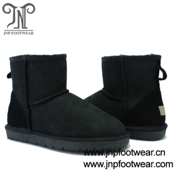 Black cosy ankel mou boots wholesale