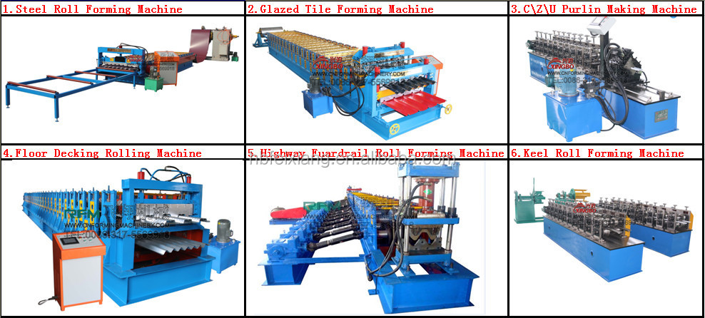 Corrugated Roof Tile Metal Sheet Roll Forming Machine in Tile Making Machinery