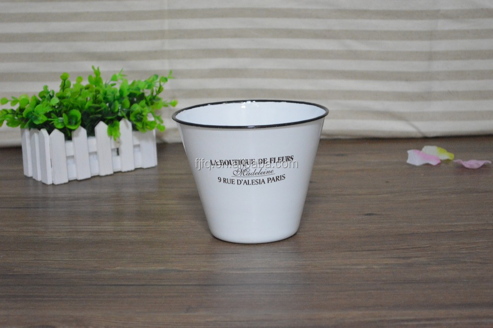 High quality dia16cm enamel Flowerer Pot Standing Vase