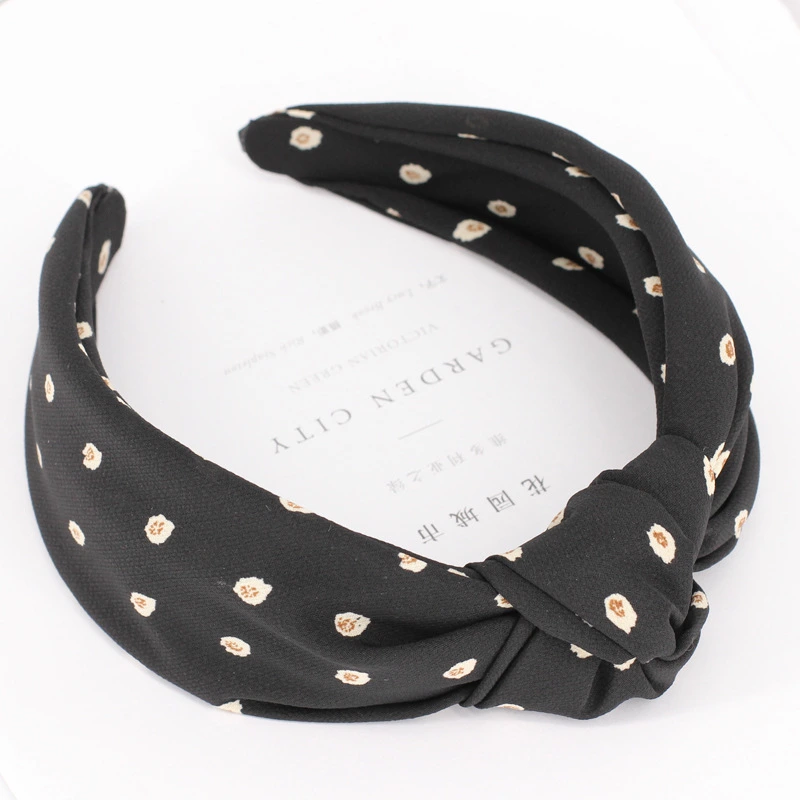 Fashion Original Wild Headband Navy Style Retro Cross Classic Striped Hair Band for Women