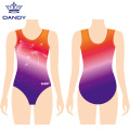 Justaucorps gymnastique arc-en-ciel ombre pour filles