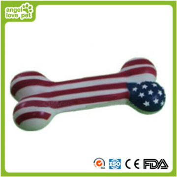 American Flag Printing Bone Vinyl Pet Toy