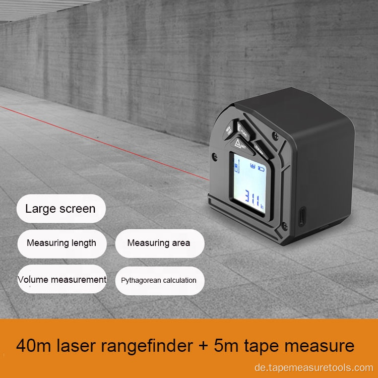 Laserbandmaß mit USB 40m Entfernungsmesser