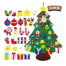 2024 Newest DIY Wool Felt Wall Stickers - 3D Christmas Tree Decorations Wholesale