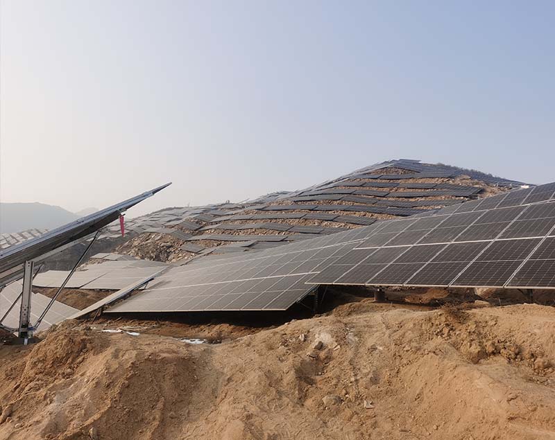 Single column solar panel photovoltaic bracket