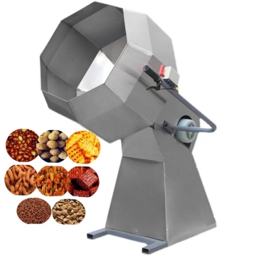Batch Popcorn Rotary Mix Tumbler Snack Seasoning Coating Machine