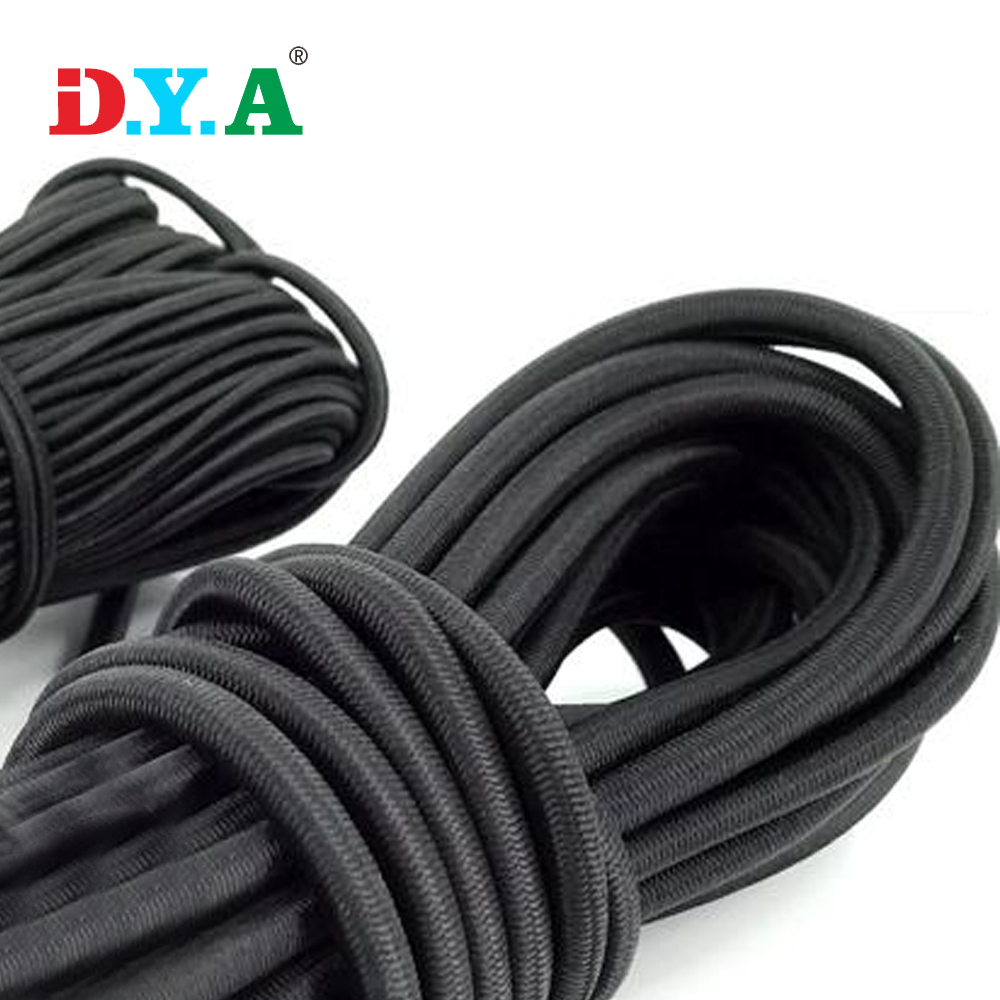 Cable de cuerda elástica de alta calidad personalizada de 3 mm colorido negro 2 mm 3 mm de cuerda elástica redonda