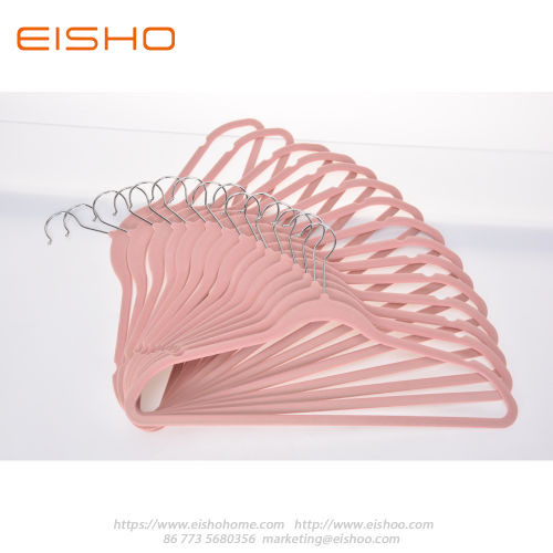 EISHO Home Premium Rosa Samtaufhänger für Kleidung