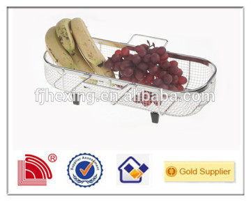 Wire Basket , Metal Wire Fruit Basket,Round Stainless Steel Wire Basket