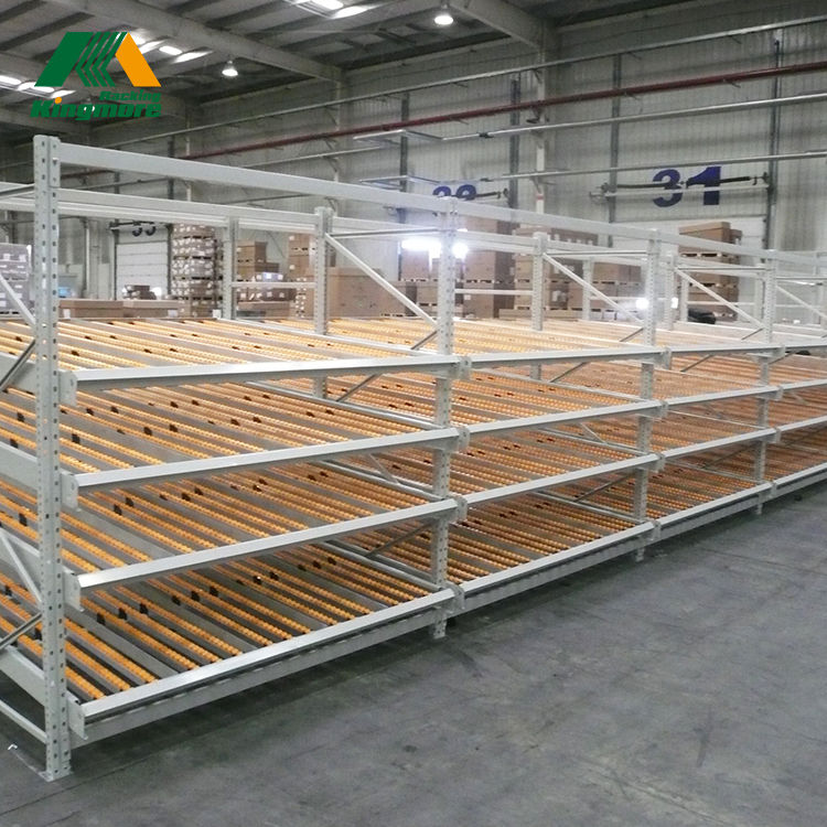 Warehouse storage gravity flow carton rack industrial heavy duty carton flow rack systems