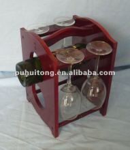 wooden wine shelf