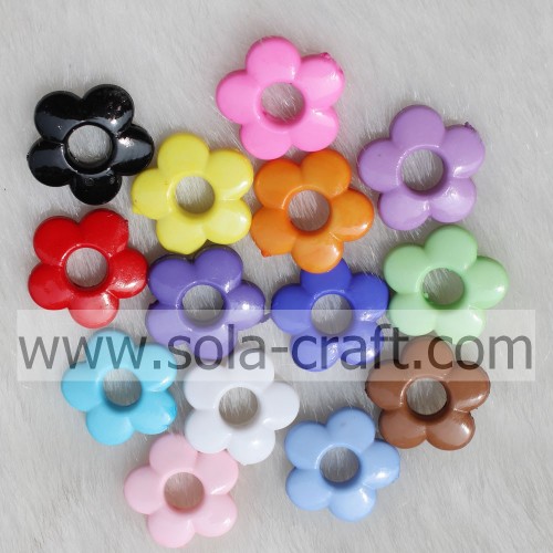 20 mm plastic bloemkraal met 1,5 mm gat voor haardecoratie met verschillende kleuren