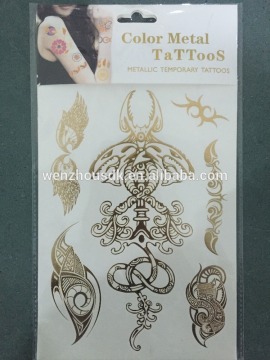 Color changing mental tattoo sticker