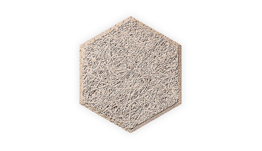 Hexagon Wood Wool Sound-Absorbing Wall Panel with Decorative Function