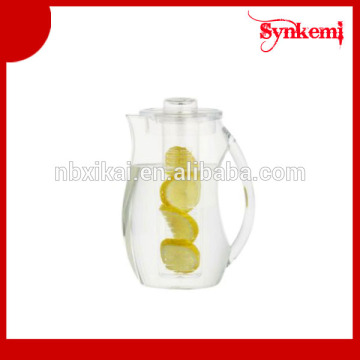 Plastic fruit infusion pitcher