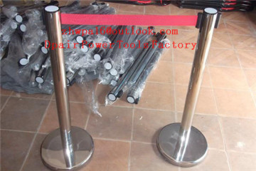 Security Crowd Control Stanchions Queue Way Barriers Posts with one Belt