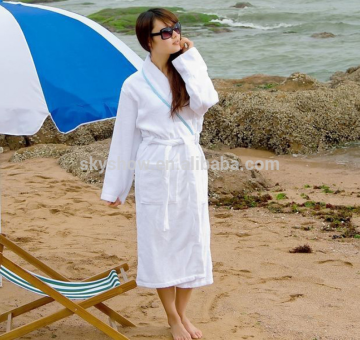 2016 Hot Sale White Cotton Super Absorbent Mens Bath Robe